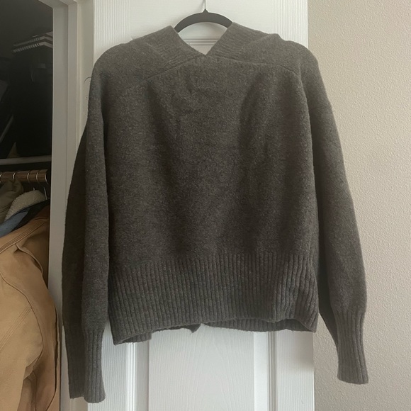 H&M Grey Sweater With Jeweled Buttons - Picture 3 of 4